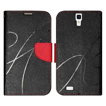 【BIEN】InFocus M320 新潮美紋撞色可立皮套 (黑)