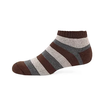 【 PuloG 】條紋氣墊裸襪-L-深棕灰