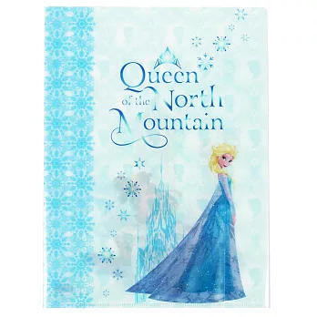 《sun-star》迪士尼冰雪奇緣雙袋A4資料夾(藍)