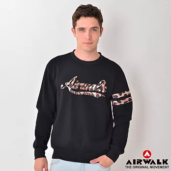 美國AIRWALK -豹紋標誌刷毛TL黑