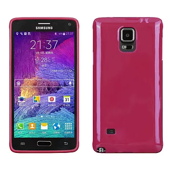 【BIEN】SAMSUNG Note 4 亮麗全彩軟質保護殼 (紅)