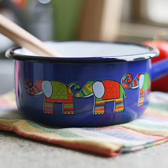 Smaltum布拉格 琺瑯片手鍋_彩色愛樂芬_寶藍