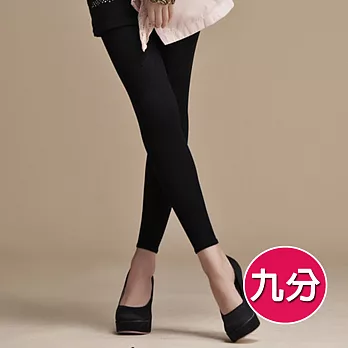蒂巴蕾厚裡起絨 Legging--細直腿Rib (九分顯瘦黑