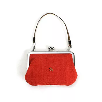 遊中川小鹿家族珠扣手提包/紅