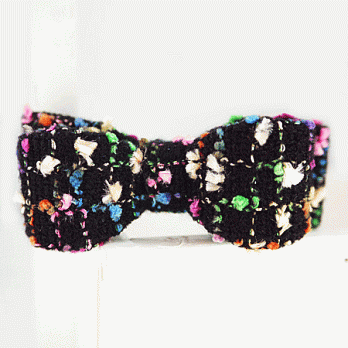 【PinkyPinky Boutique】小香呢濃小蝴蝶結髮夾 (黑色)