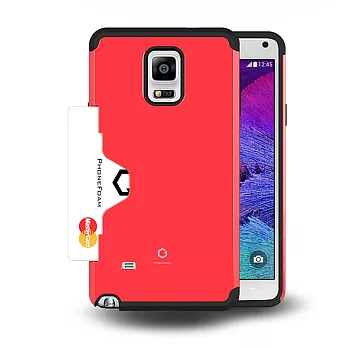PhoneFoam Golf Fit Samsung Galaxy Note4 插卡式防震保護殼(紅)