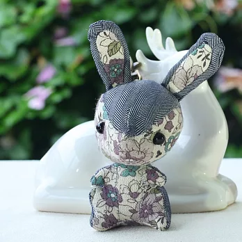 彩虹森林吊飾、掛件、鑰匙圈‧秋日花朵B款小兔