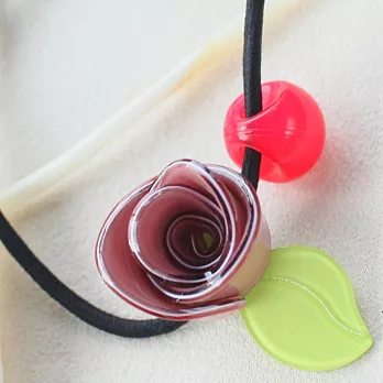 質感玫瑰花髮圈‧Alice遇見愛麗絲‧C款質感紫