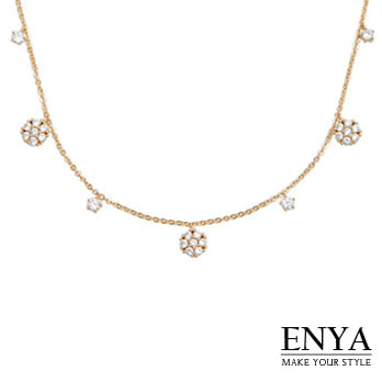 Enya★點點圓鑽項鍊金色