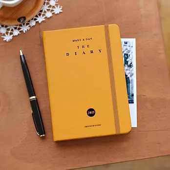 The Diary 2015 經典皮革週誌(時效)-芥末黃