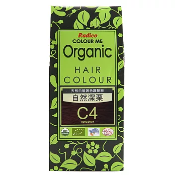 【曼髮妮】天然白髮著色護髮粉 C4自然深栗-加贈茶籽堂洗髮露 50ML