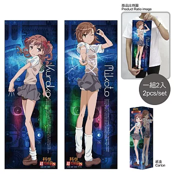科學超電磁砲-海報組(長型2入)C款(美+黑)
