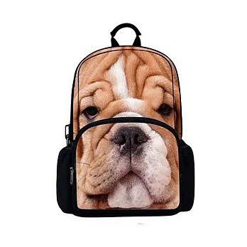 【DOUBLE JJ】立體3D動物15吋電腦後背包(沙皮狗)