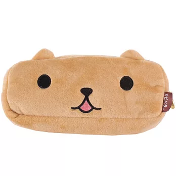 kapibarasan 水豚君毛絨系列臉型筆袋。水豚君