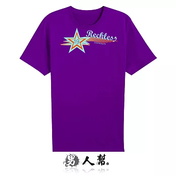 【男人幫 】T1088*新品【19號星星RECKLESS】紫色2L號