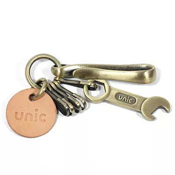 板手造型開瓶器鑰匙圈-古青銅色(黃色)