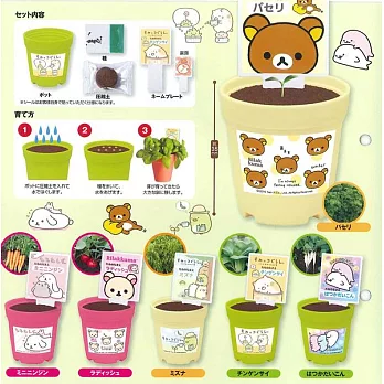 《San-X》 全明星在房間園藝轉蛋組(6入)---System出品(日版原裝)