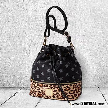 Hi!Leopard Mousy Bucket Bag 嗨!豹豹水桶包(無版型/黑色)黑色
