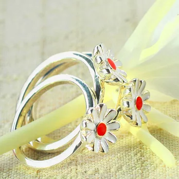 純真花開戒指‧月色銀光925純銀‧戒圍六號