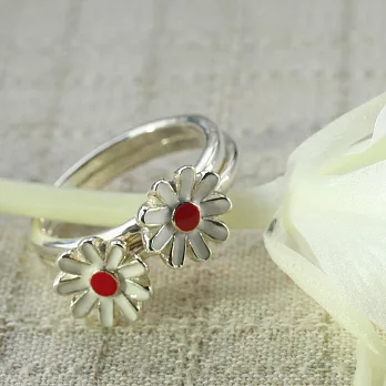 純真花開戒指‧月色銀光925純銀‧戒圍七號