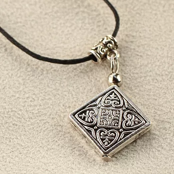 苗銀‧方磚圖騰‧項鍊‧Alice遇見愛麗絲