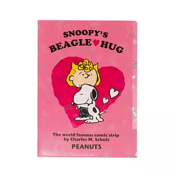 《sun-star》SNOOPY愛心抱抱系列五層分類文件夾(粉)