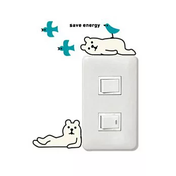 【DECOLE】concombre_放空的白熊節能壁貼