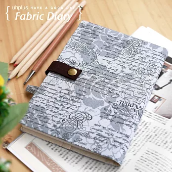 uhplus Fabric Diary 手帳套- 灰玫瑰