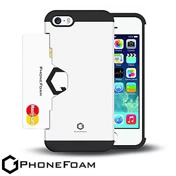 PhoneFoam Golf Fit iPhone 5/5S 插卡式吸震保護殼(白)