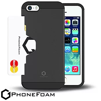PhoneFoam Golf Fit iPhone 5/5S 插卡式吸震保護殼(灰)