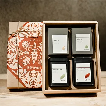 【七三茶堂】果然是好茶禮盒/阿里山高山烏龍,花蓮蜜香紅茶(袋茶)+哈密瓜乾+柚子皮乾