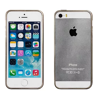 【BIEN】iPhone 5/5S 經典圓弧梅花扣金屬保護邊框 (金)