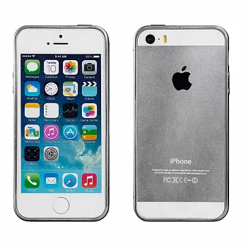 【BIEN】iPhone 5/5S 經典圓弧梅花扣金屬保護邊框 (銀)