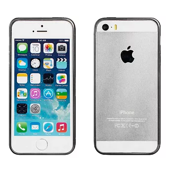 【BIEN】iPhone 5/5S 經典圓弧梅花扣金屬保護邊框 (灰)