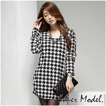 【名模衣櫃】加厚印花保暖上衣-共11款 (適穿M-XXL)FREE千鳥格