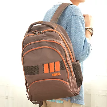 【1818】極限風範.斜紋姿態休閒後背包/灰棕(CG20909-2)