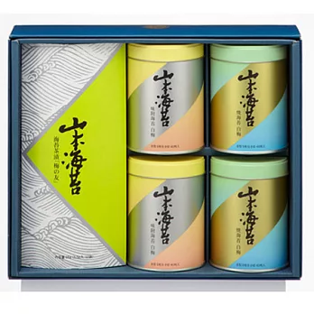 【山本海苔店】多彩白梅 極上等海苔禮盒 品味款-(烤海苔小缶*2・調味海苔.小缶*2・茶泡飯禮盒*1)