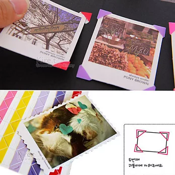 Kiret 韓國DIY相片角貼 拍立得照片護角固定貼408枚入-三色任選金銀白