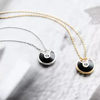 Enya雙色百搭時尚項鍊銀色