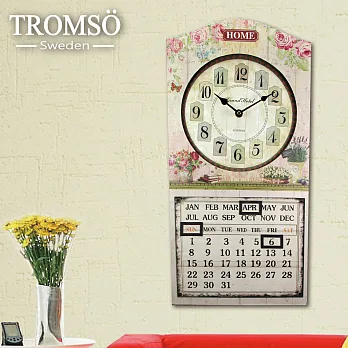 TROMSO無框畫時鐘-玫瑰之家(月曆)