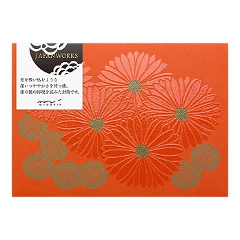 MIDORI JAPANWORKS日本名藝系列漆印信封-菊