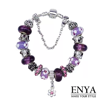 Enya★潘朵拉寶盒 愛戀小花手工串珠手環