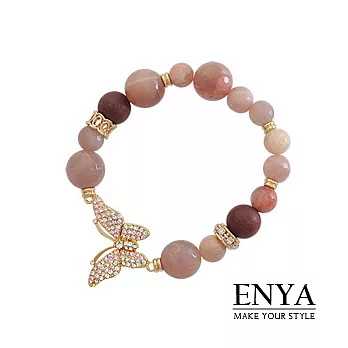 Enya★潘朵拉寶盒 純淨的心天然石手環金蝴蝶