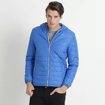 【CORPO X】男款科技羽絨外套-3M新雪麗保暖系列(超潑水)M藍格紋