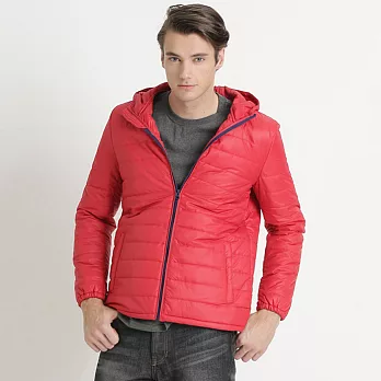 【CORPO X】男款科技羽絨外套-3M新雪麗保暖系列(超潑水)M紅格紋