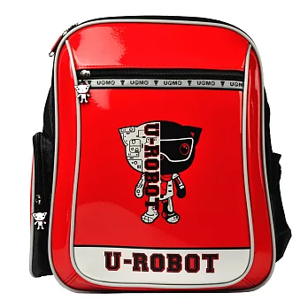【UNME●小黑貂】Robot機器人彈性肩帶後背書包●3233紅