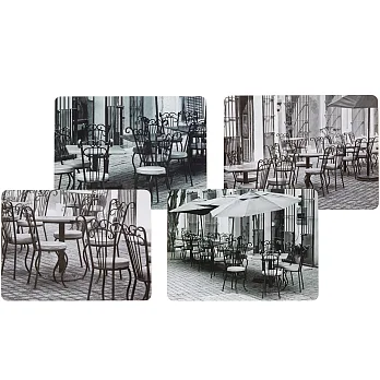 《KitchenCraft》木質餐墊4入(咖啡館)