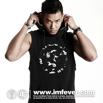 熱血黑牌 BF JUST PANDA!連帽背心S黑色