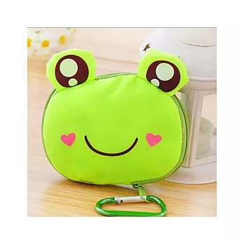 可愛動物環保折疊購物袋綠青蛙