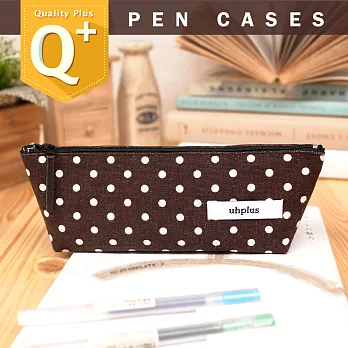 uhplus Q-plus 帆船筆袋- 波卡圓舞曲(布朗棕)